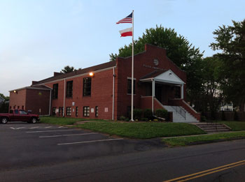 The front of the Polish-American Clug in Newington